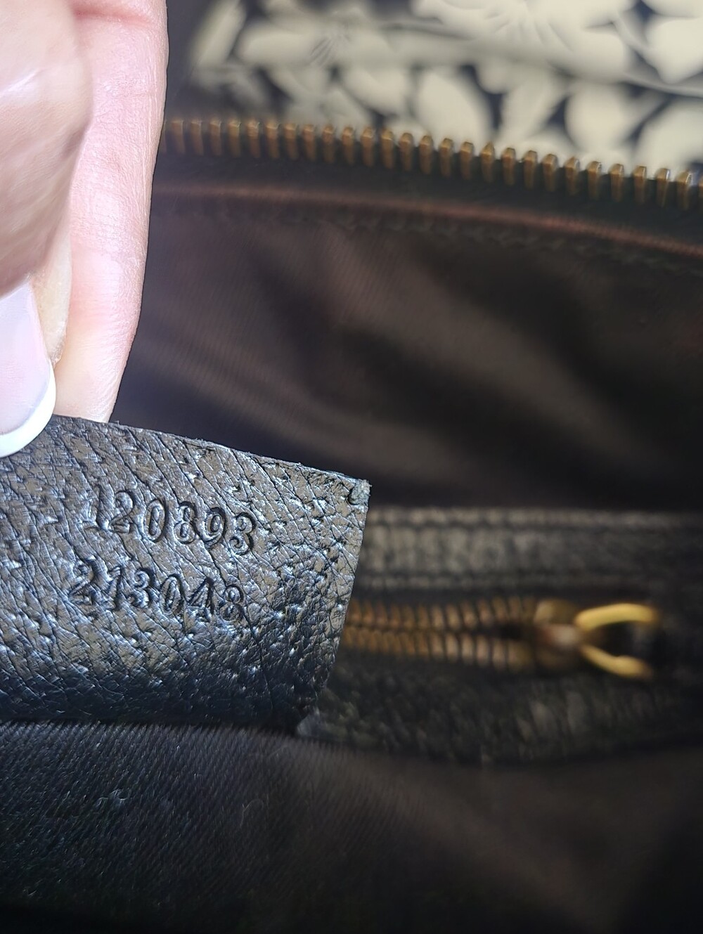 Black GG Monogram Shoulder Bag with Gold Stud Accents - Picture 8 of 16